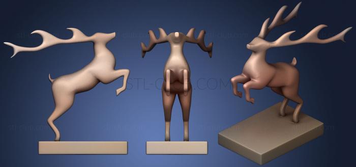 3D model Deer Statue (STL)